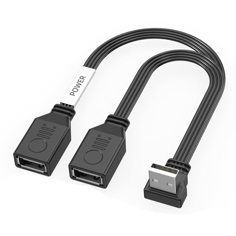 65W USB 2 0 Splitter Cable 1 Male to 2 Female 10cm Power Extension for Computer Car - Image 1